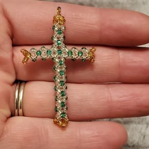 Hand made beaded cross